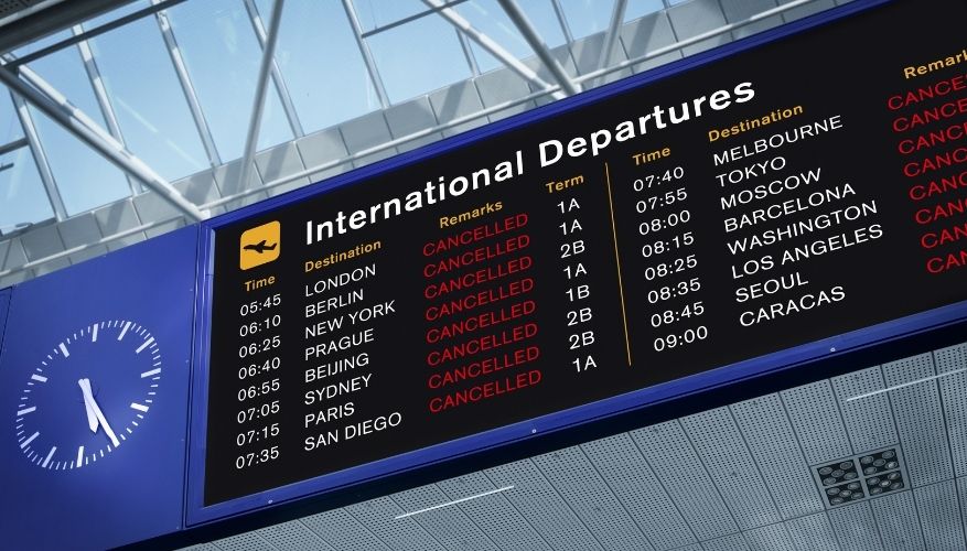 flight status on board in airport